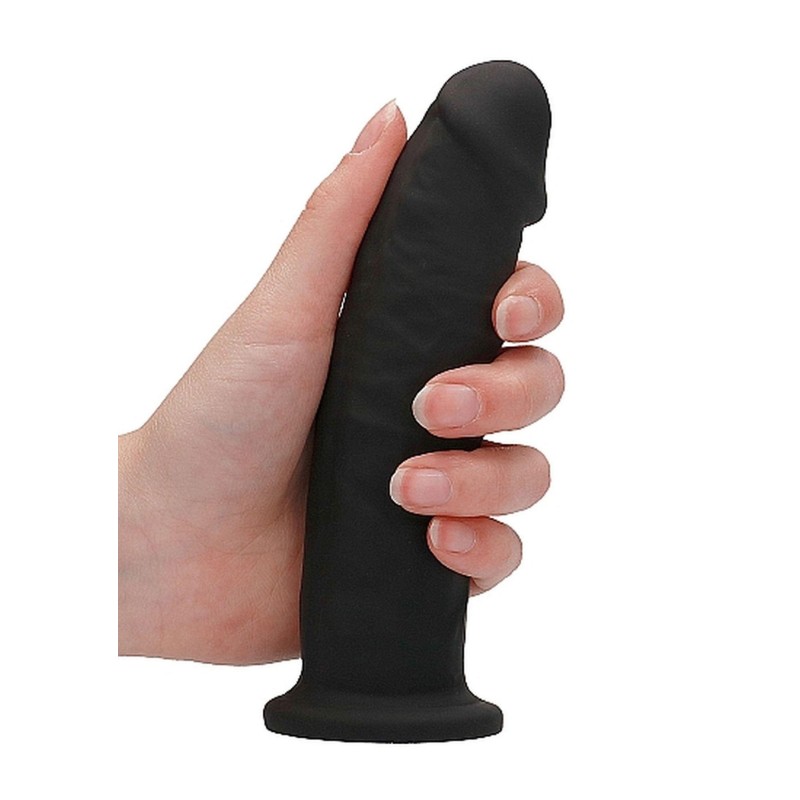 Zagięte silikonowe dildo mocna przyssawka 15 cm